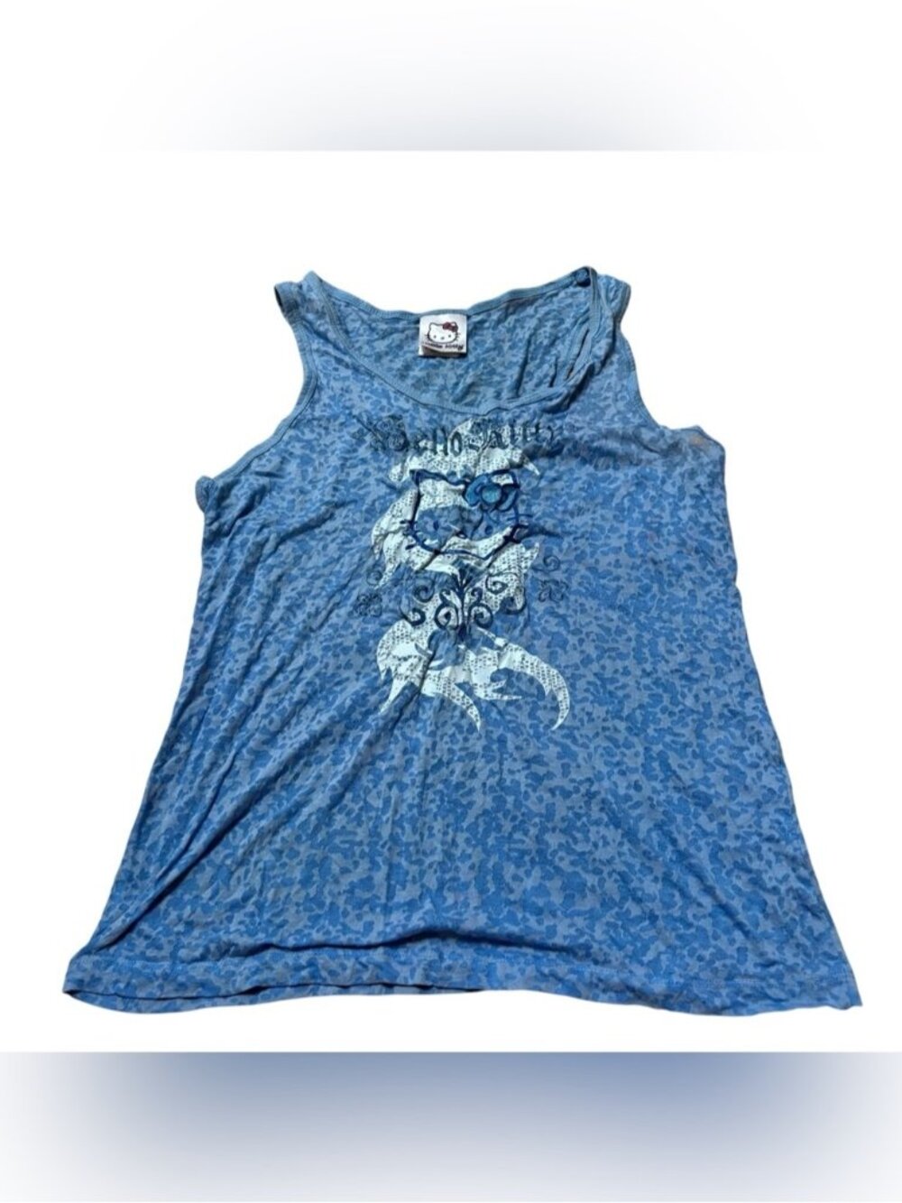 Hello Kitty blue tank top Y2K size large
